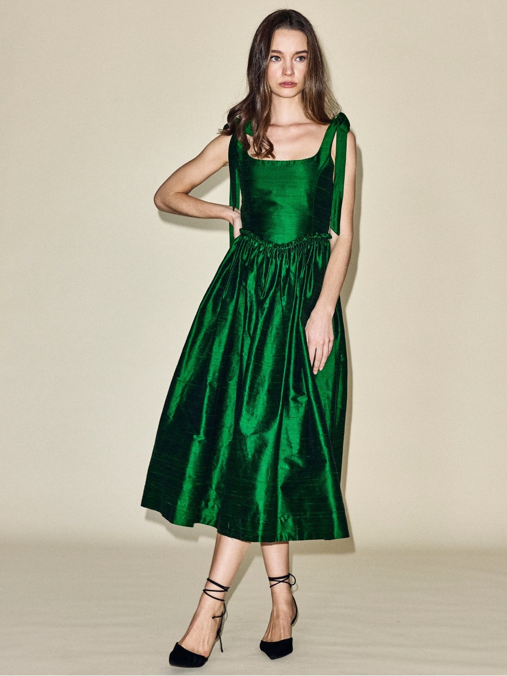 Marie Dress Emerald Green